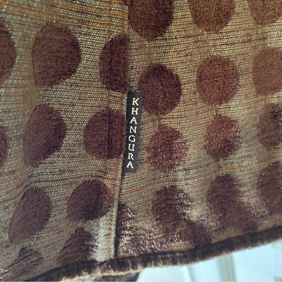 Khangura Art To Wear Circles Vintage Jacket Women's Size M One Button Brown Blue - Picture 3 of 11